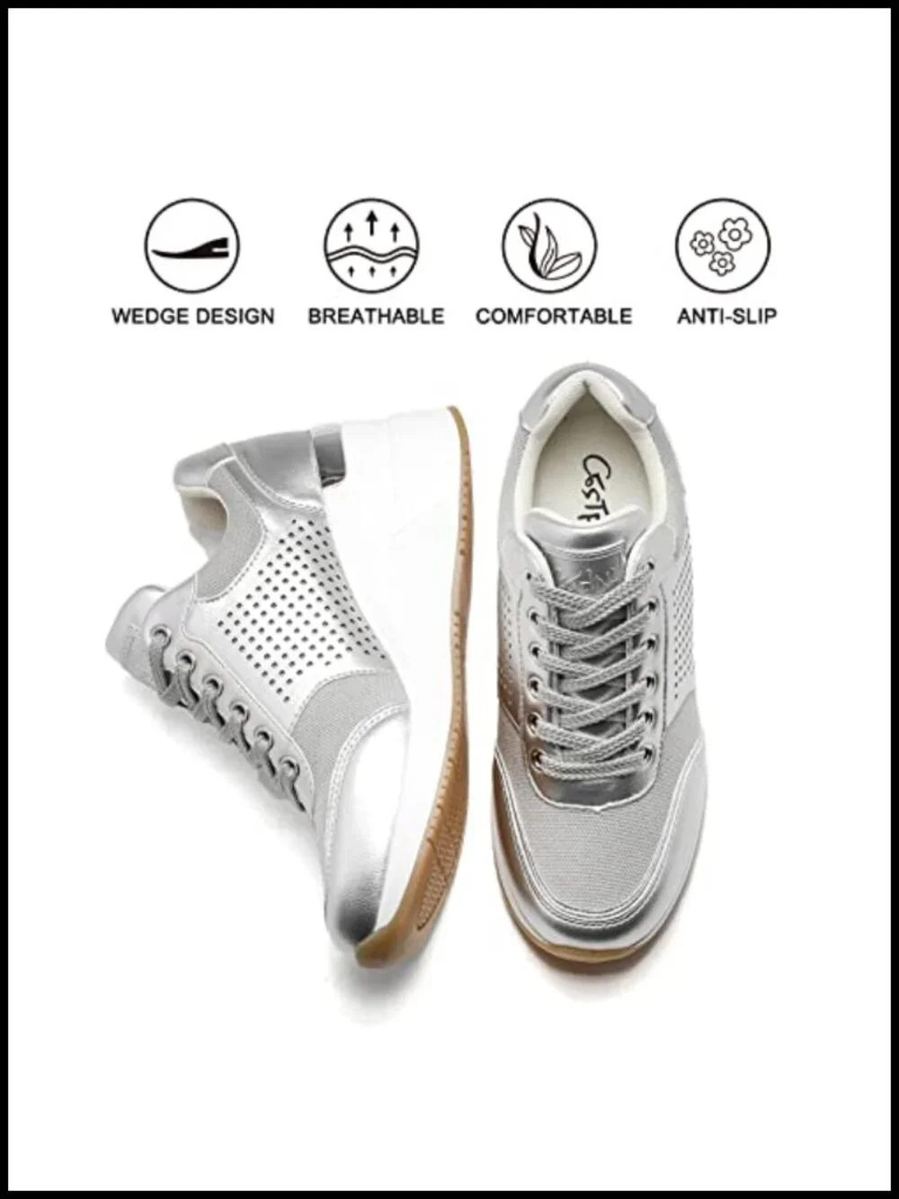 Wedge Sneakers Non-Slip Fashion Sneakers for Women Platform Sneakers
